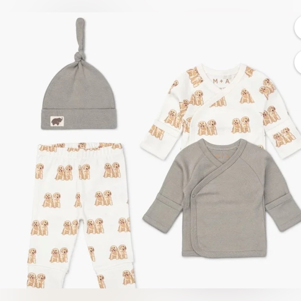 M + A 4 Piece Welcome Home Gender Neutral Baby Gift Set By Monica + Andy NWT
